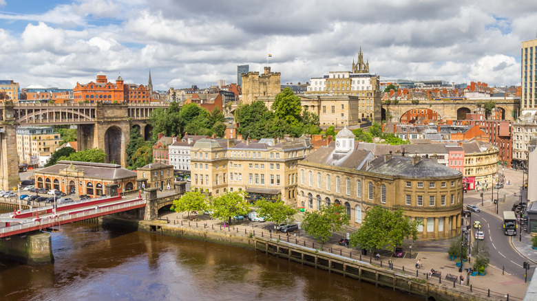 An aeriel view of Newcastle-on-Tyne