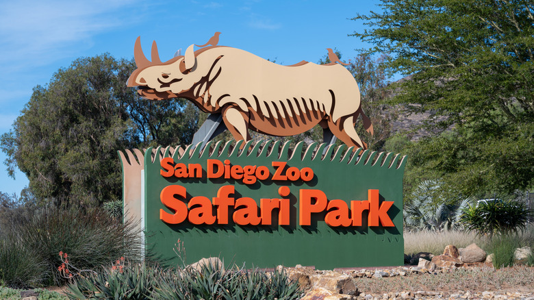The sign for San Diego Zoo Safari Park in California