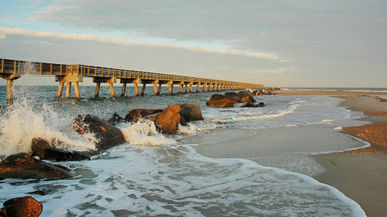 waves crashing at Amelia Island Florida beach