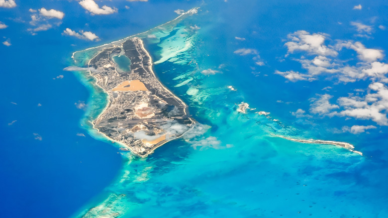 Aerial view of Grand Turk Island, Turks & Caicos