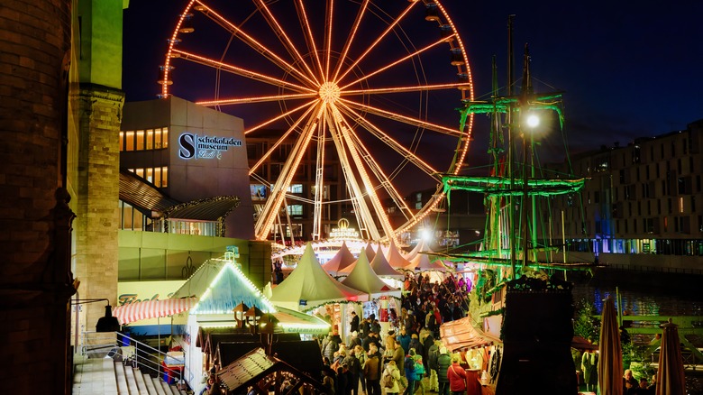 Cologne Harbour Christmas market in Germany