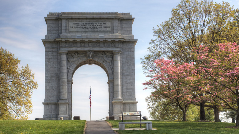 The National Memorial Arch at Valley Forge dedicated to George Washington and the Continental Army