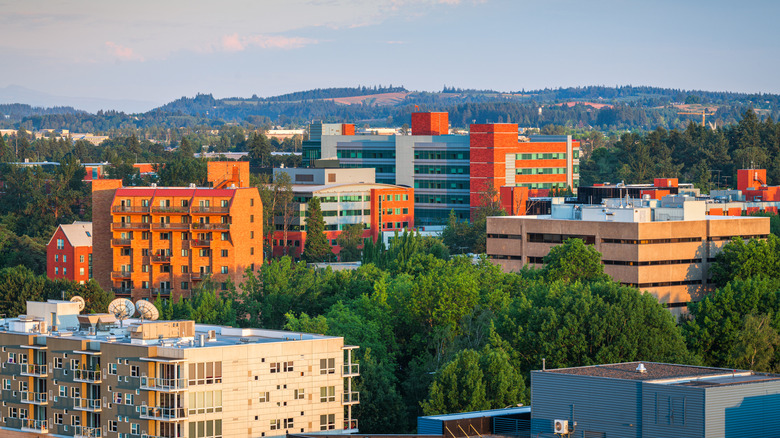 The Salem, Oregon skyline