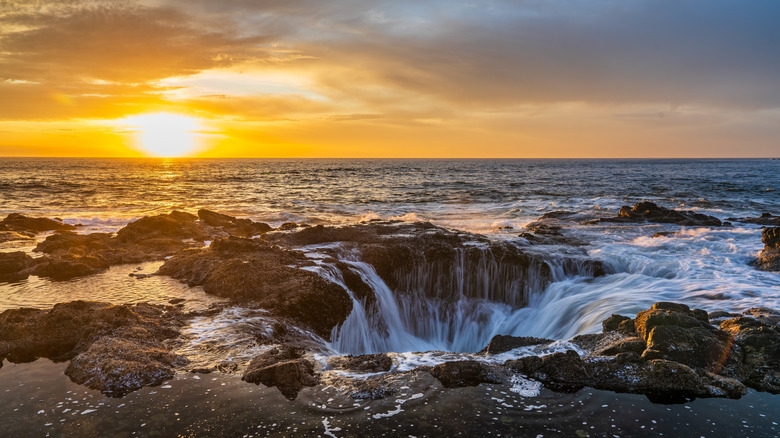 Thors Well at Sunset