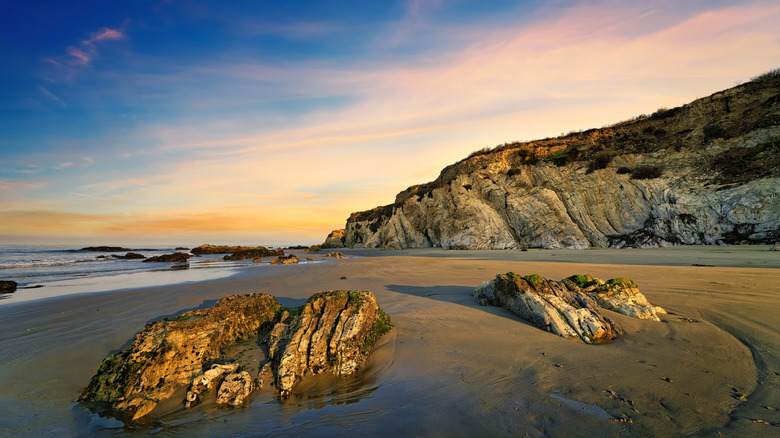 Carpinteria Beach in California at sunrise