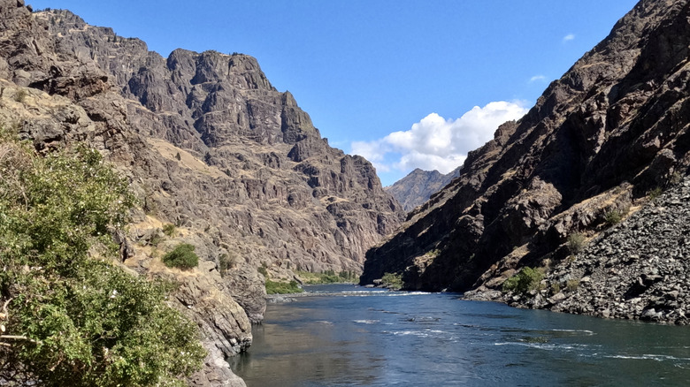 The Snake River running through Hells Canyon