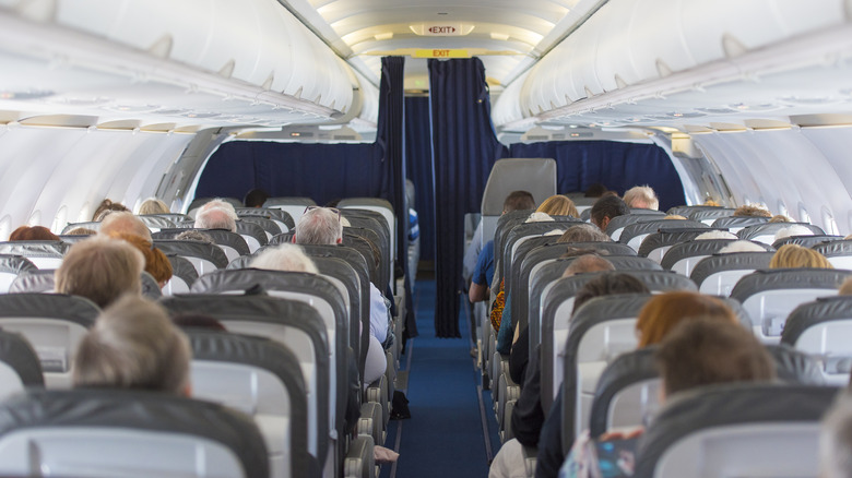 Passengers on a flight