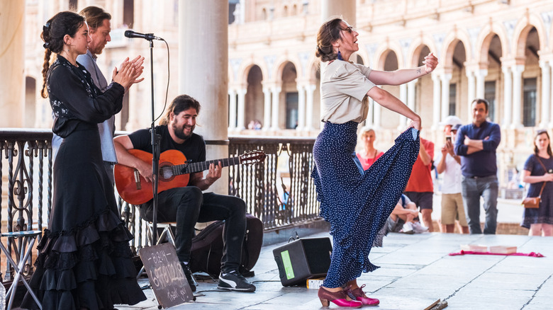 A flamenco performance in Seville