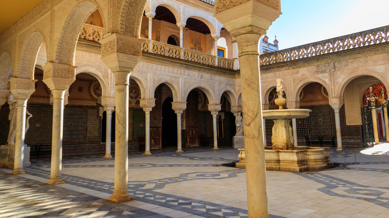 The outdoor courtyard of the Casa de Pilatos