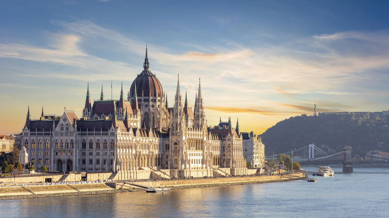 The Hungarian Parliament Buidling at sunset