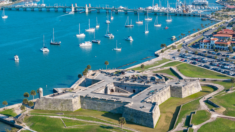 Aerial view of Castillo de San Marcos National Monument