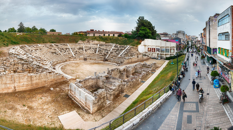 Ancient open-air theater in Larissa, Thessaly, Greece
