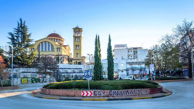 The old historical village of Ampelakia, Larissa, Greece