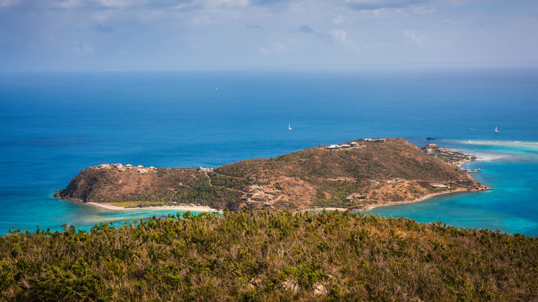 Gorda Peak National Park features a trail network leading to scenic views from highest peak on Virgin Gorda in the British Virgin Islands.