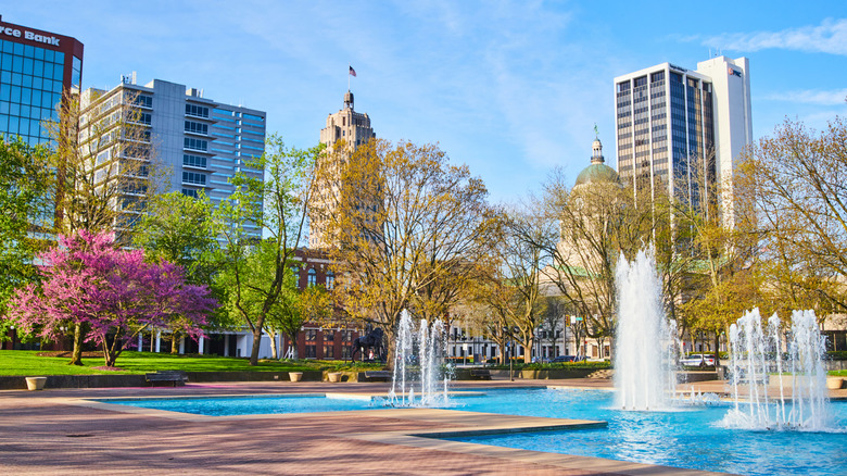 Freimann Square Park in downtown Fort Wayne, Indiana