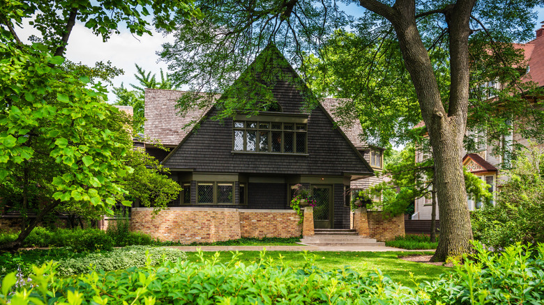 The exterior of the Frank Lloyd Wright Home & Studio
