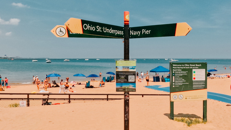 The beaches in Chicago, Illinois