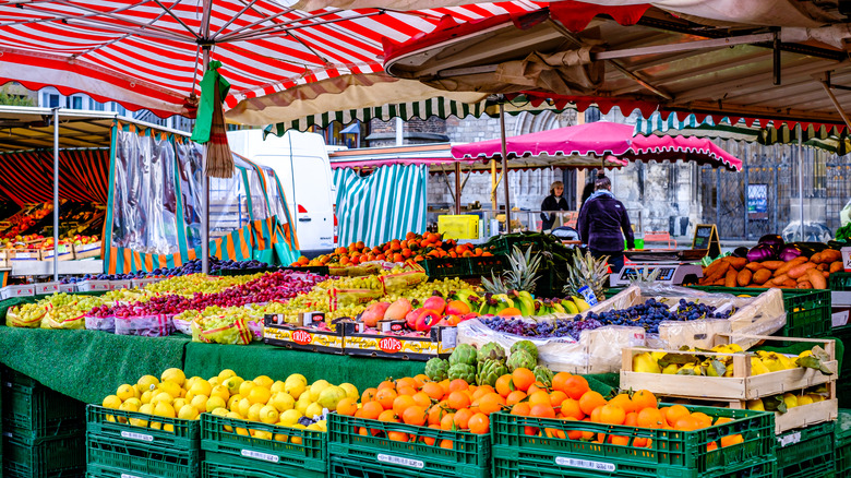 Fresh produce at an Ulm market stall