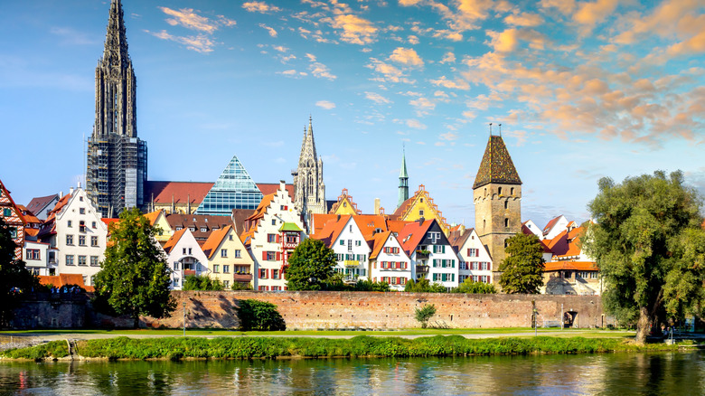 The Old Town Walls along Ulm's Danube riverfront