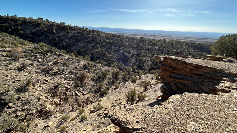 Hillside sunshine at Utahraptor State Park, near Moab, Utah