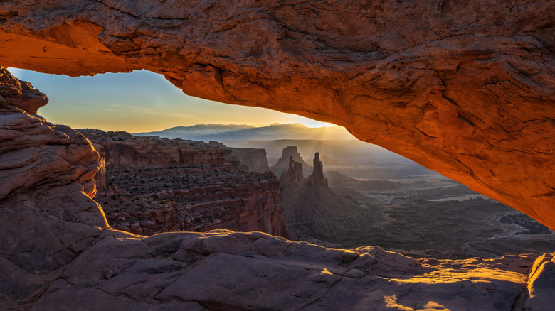 sunrise over Mesa Arch in Canyonlands