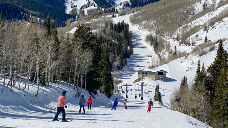 People skiing in Park City, Utah