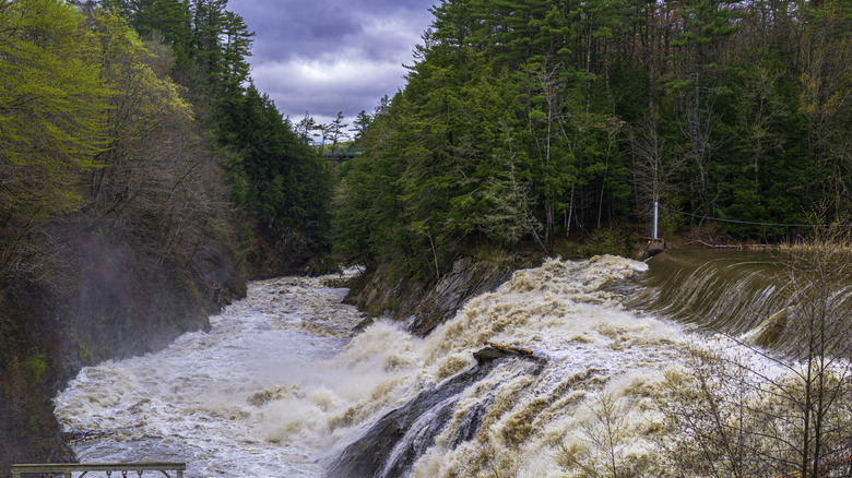 Quechee Gorge Dam in Quechee State Park in Vermont