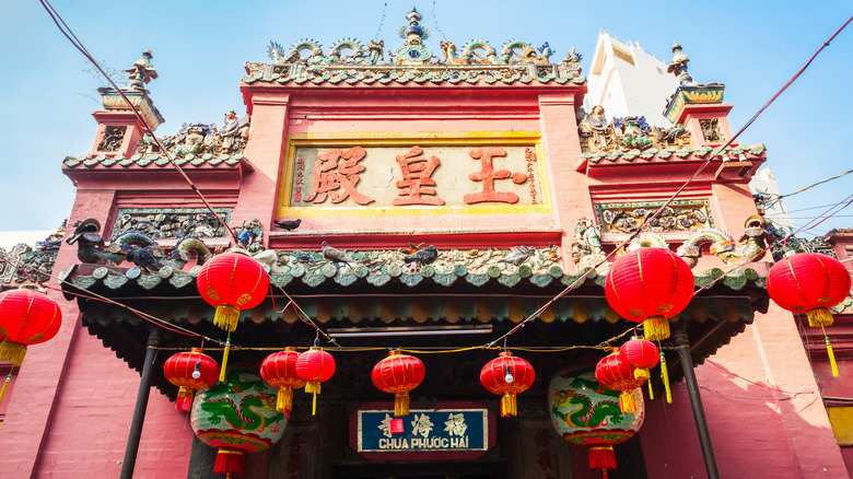 The facade of the Jade Emperor Pagoda in Ho Chi Minh City