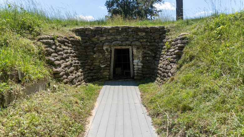 A recreated mine entrance for the Petersburgh Battle of the Crater