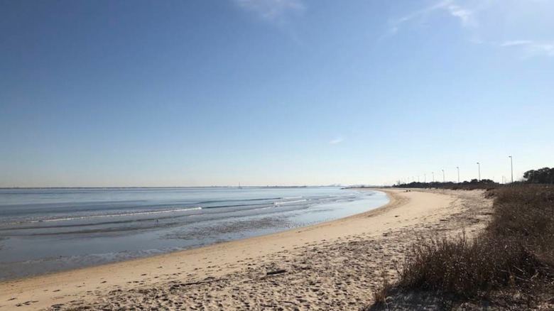 The beach of Fort Monroe, Virginia