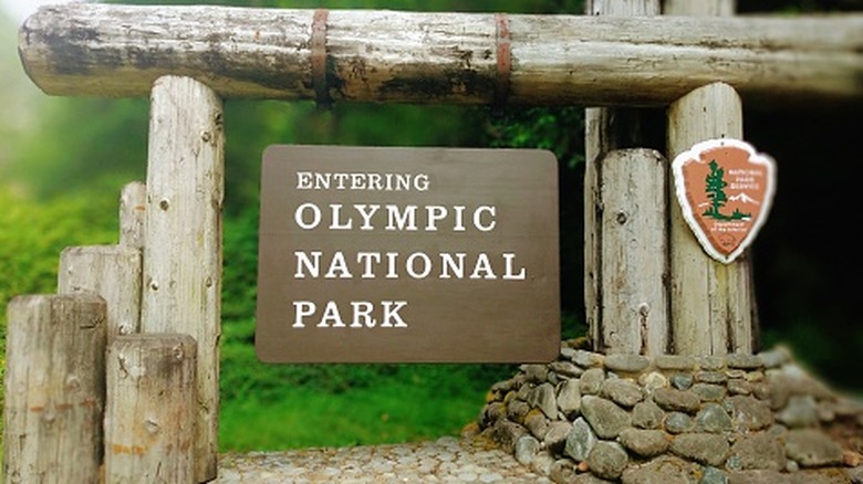 Olympic National Park, Washington Entry Sign