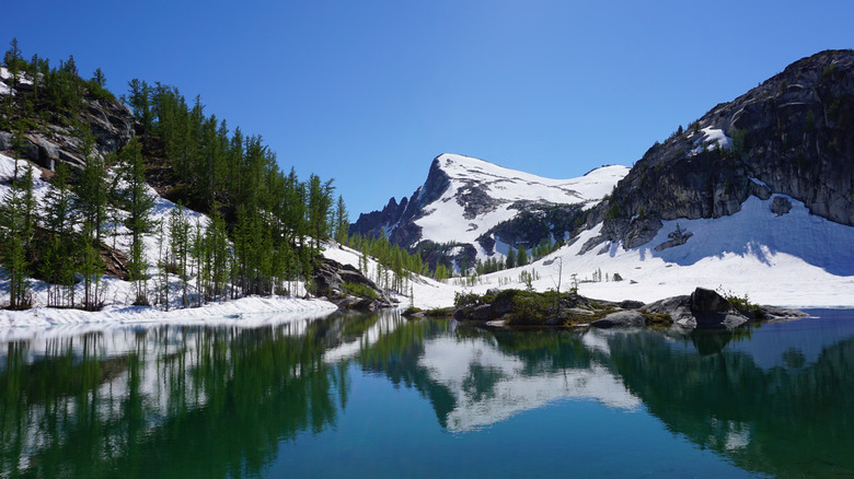 A lake in the Enchantments in the Casade mountains of Washington State