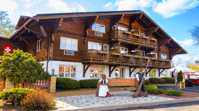 A Swiss style chalet in New Glarus, Wisconsin