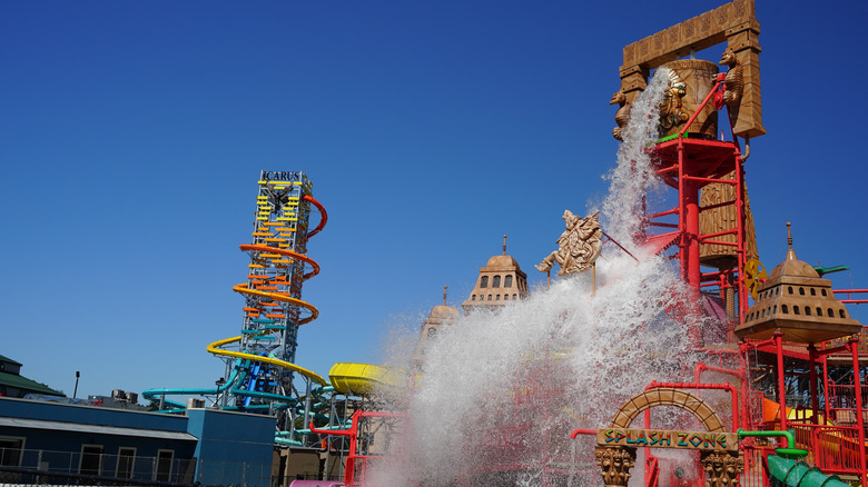 The tallest water slide at Mount Olympus theme park in the Wisconsin Dells