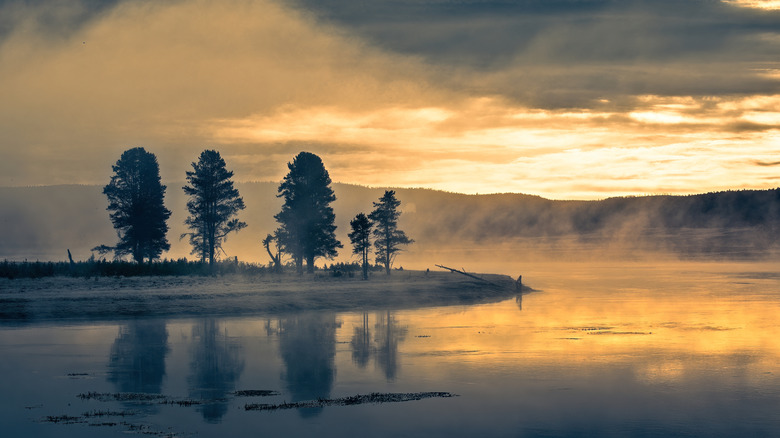Sunrise over Yellowstone Lake