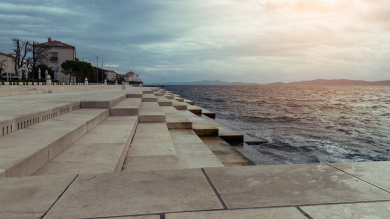 The Zadar Sea Organ on a cloudy day