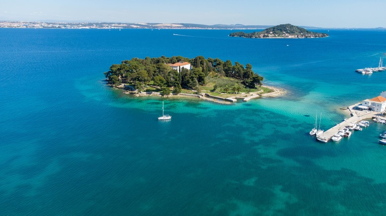 aerial view of Galevac Island