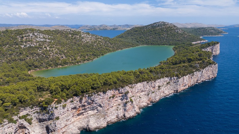 aerial view of Mir Lake