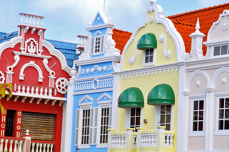 Colorful buildings in Oranjestad