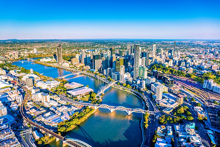 Aerial view of Brisbane