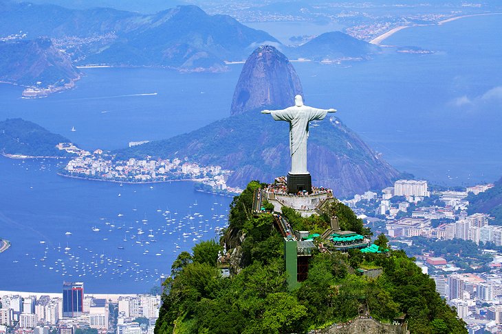 Christ the Redeemer and Sugar Loaf in the distance