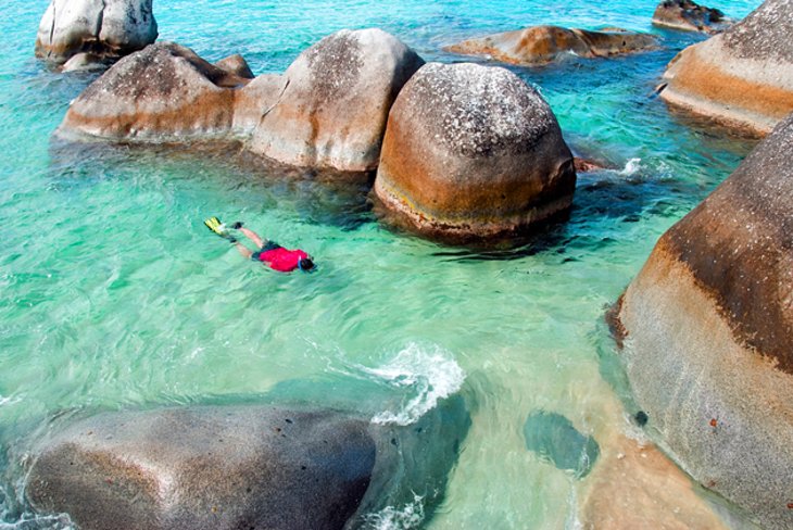 Snorkeling in the Baths National Park