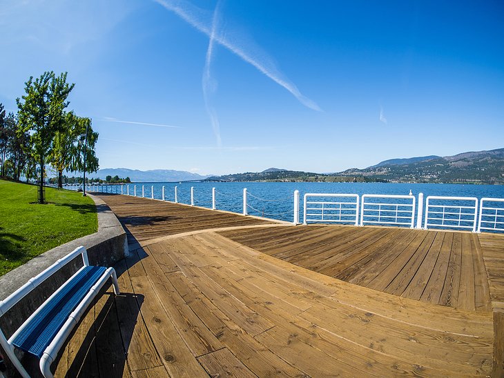 Lakefront promenade in Kelowna