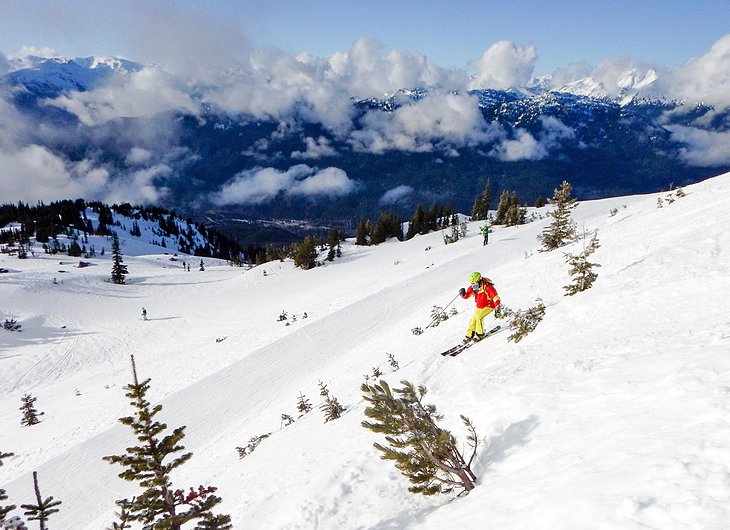 Skier on Whistler Mountain