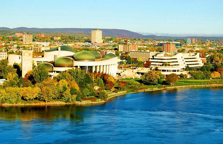 Ottawa riverfront, home to the Canadian Museum of Civilization