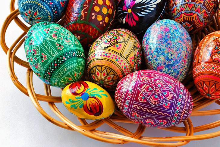 Colorful Ukrainian eggs