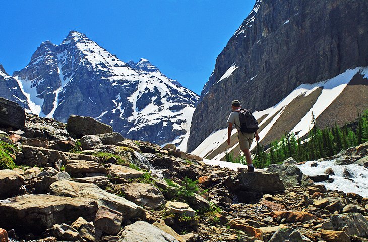 Michael Law hiking at Lake O'Hara