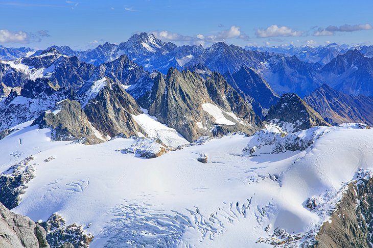 Vue sur les Alpes depuis le mont Titlis