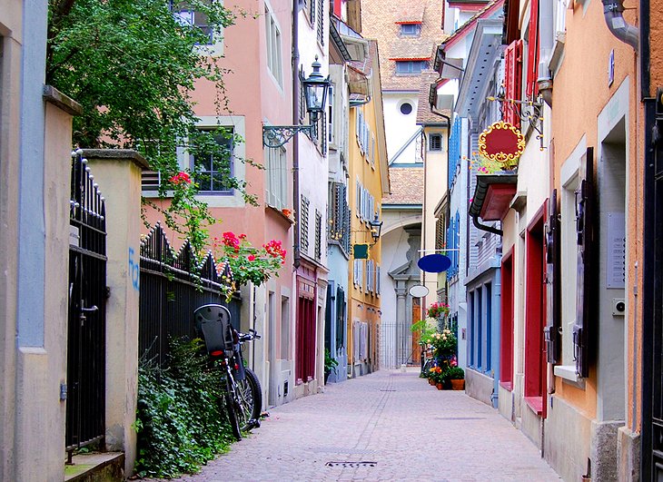 Cobblestone street in Zurich