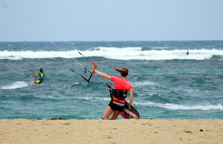 Kiteboarder on Kite Beach